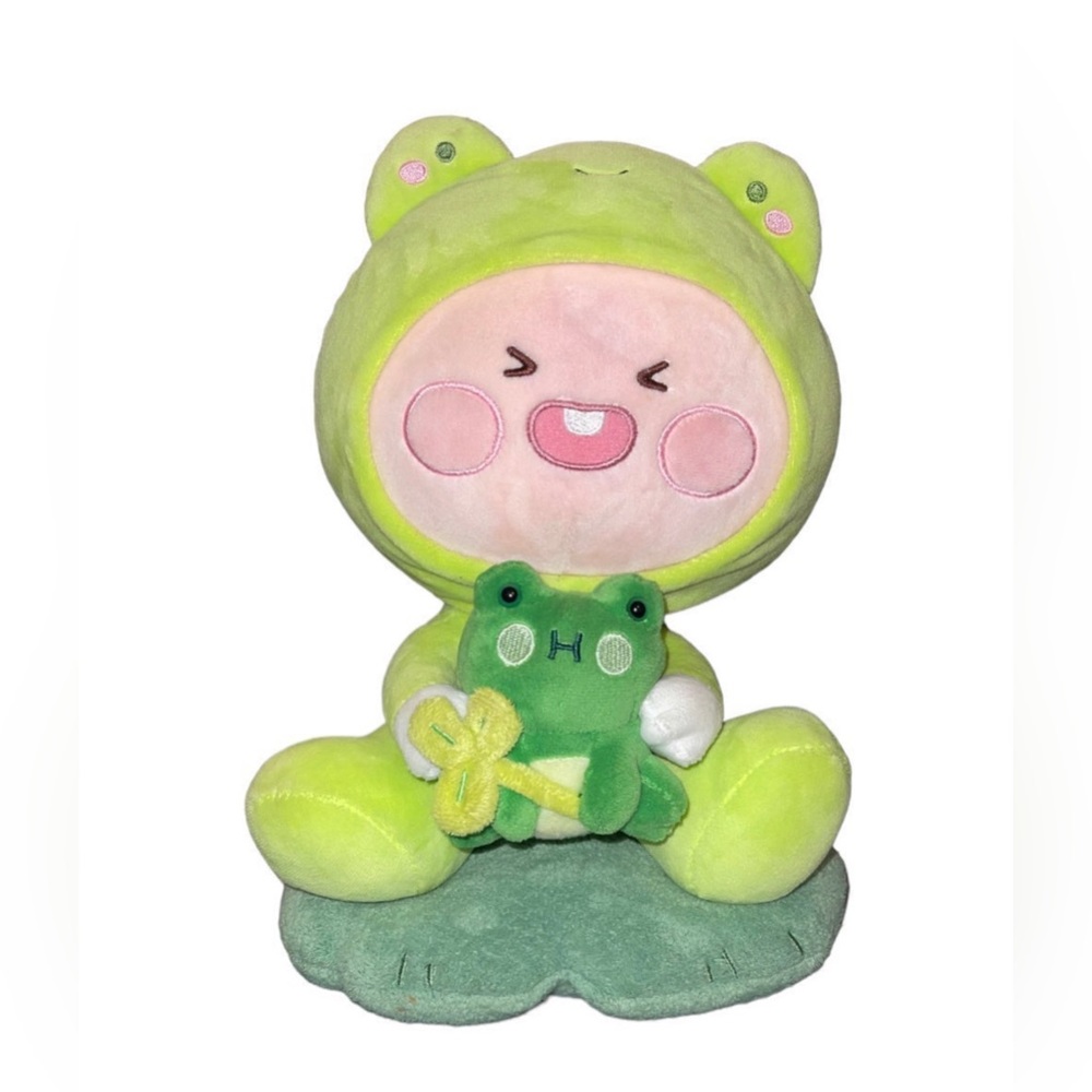 Kakao Friends Apeach - Green Vacation Frog Plush Doll